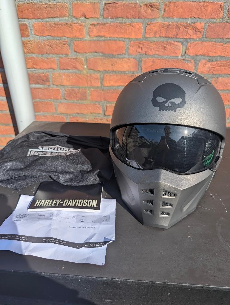 Helm Harley Davidson, Motoren, Kleding | Motorhelmen, Heren, Jethelm, L, Overige merken, Tweedehands, Ophalen of Verzenden