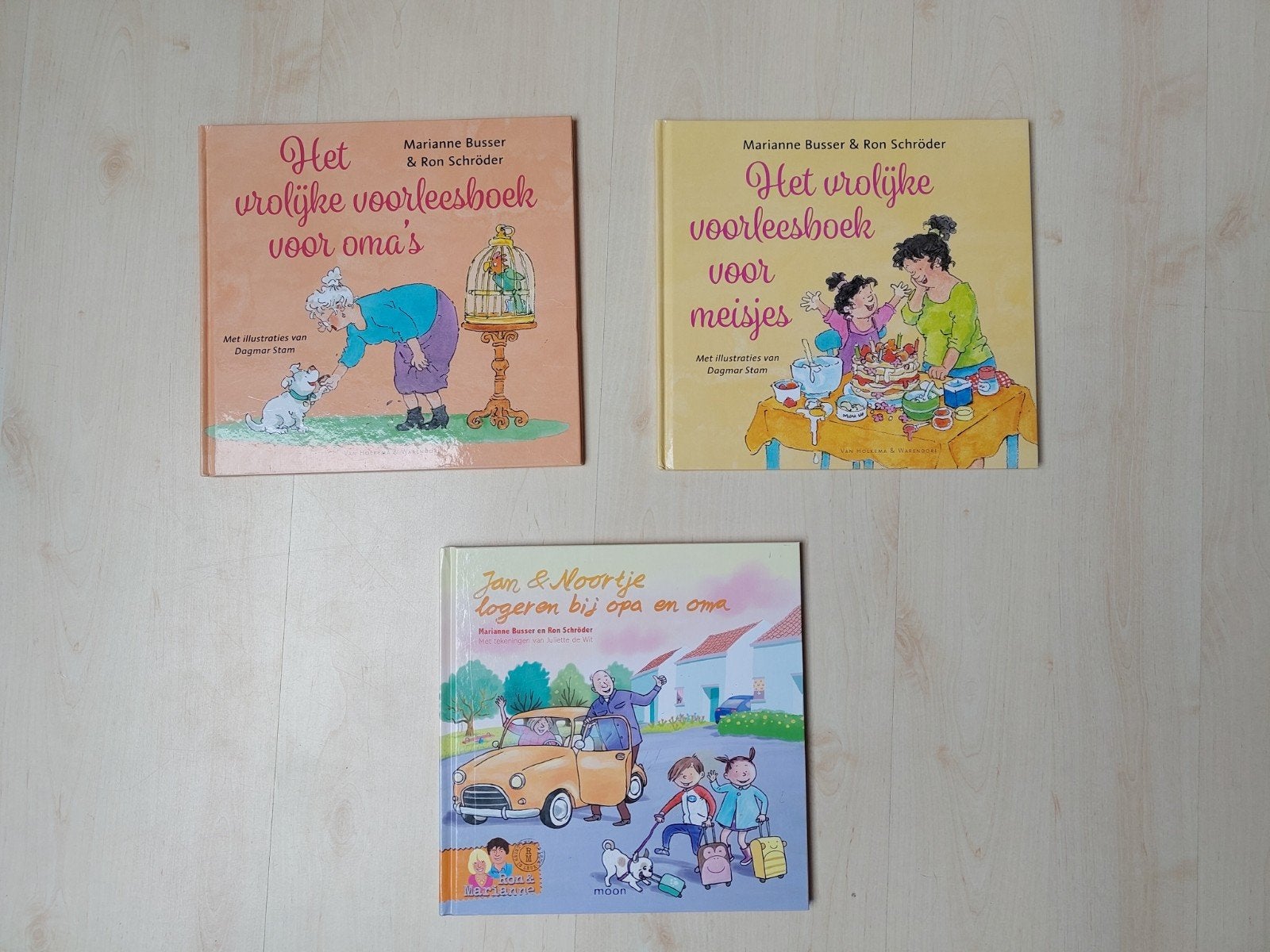 Jan&Noortje logeren bij opa en oma en nog 2 titels, Fictie algemeen, Ophalen of Verzenden, Zo goed als nieuw, Voorleesboek