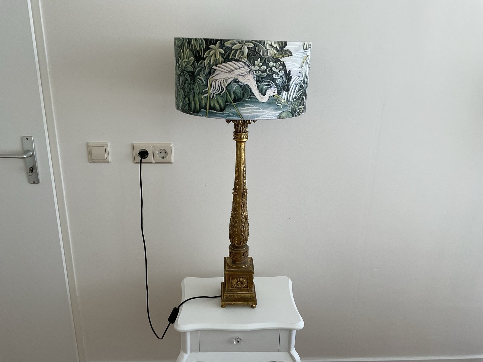 HK Living lamp met originele lampenkap, Ophalen, Zo goed als nieuw, Textiel, Overige merken