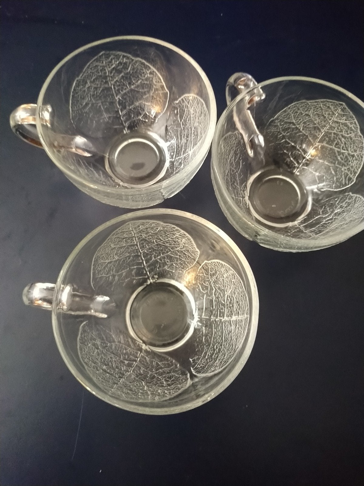 3 glazen mokken met oor setprijs, Ophalen of Verzenden