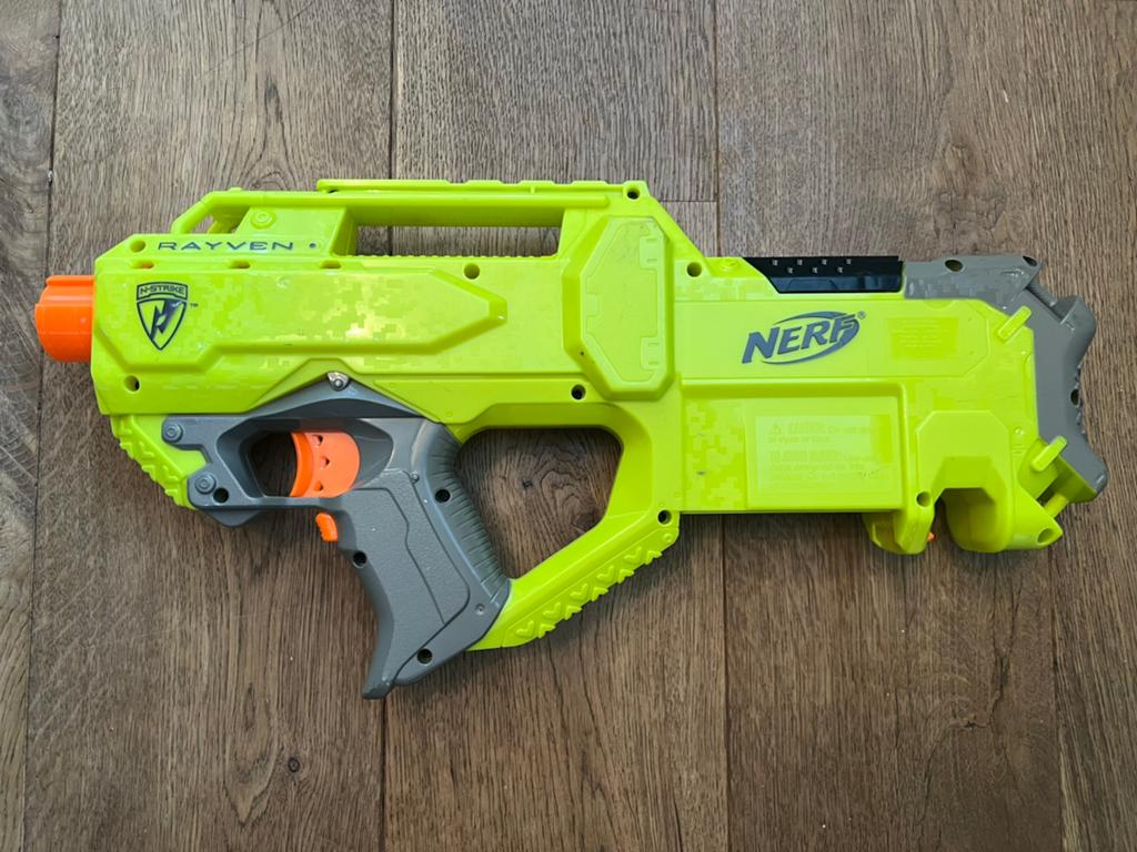 Nerf N-Strike Rayven CS-18, Ophalen of Verzenden, Gebruikt