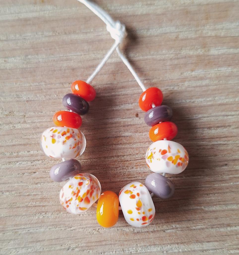 set handgemaakte lampwork glas kralen, Verzenden, Nieuw, Kraal