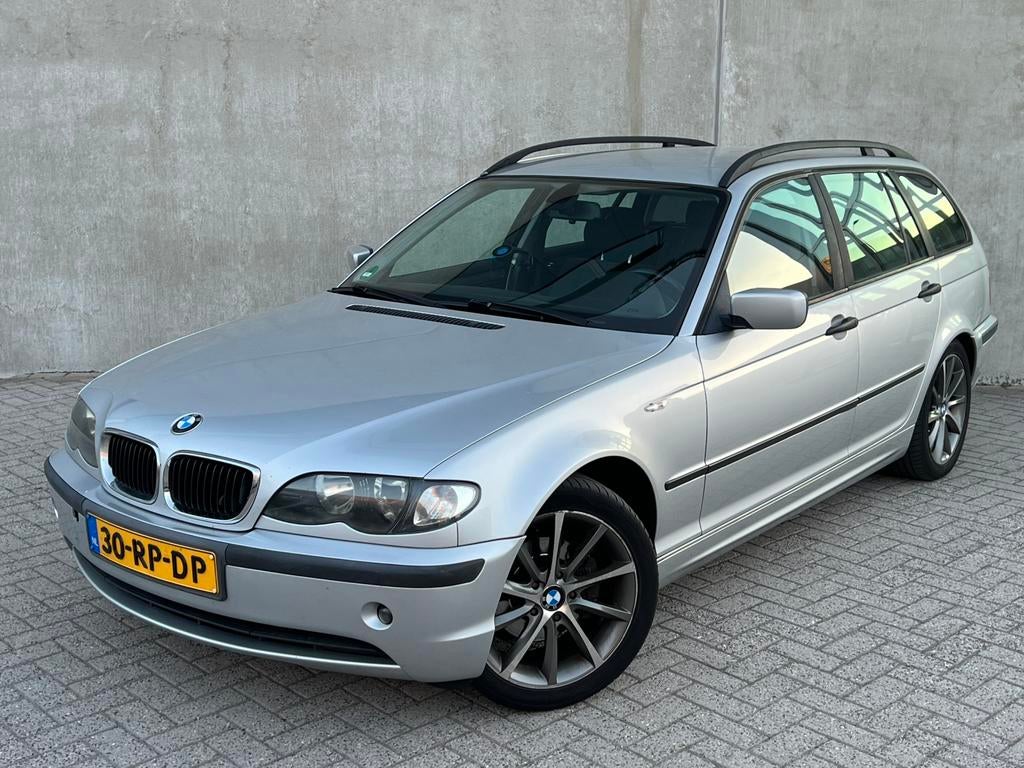 Grijze BMW 3-Serie 316i E46 Touring Benzine/NAP/APK/Airco!, Parkeersensor, 1250 kg, 4 cilinders, 1796 cc