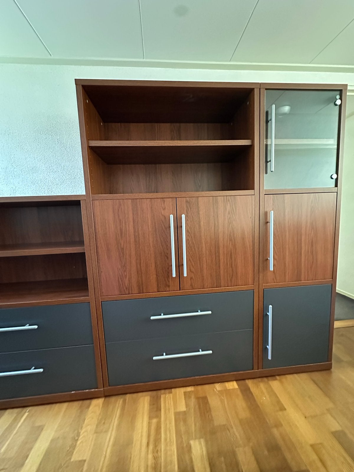 IKEA wandkast met lades en deuren, Huis en Inrichting, Kasten | Wandmeubels, Ophalen, 250 tot 300 cm, Gebruikt, 200 cm of meer