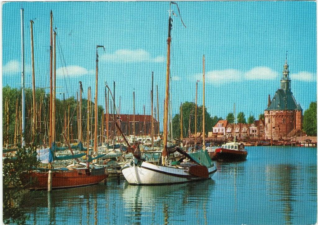 Hoorn – Buiten-jachthaven met Hoofdtoren., Ophalen of Verzenden, 1960 tot 1980, Gelopen, Noord-Holland