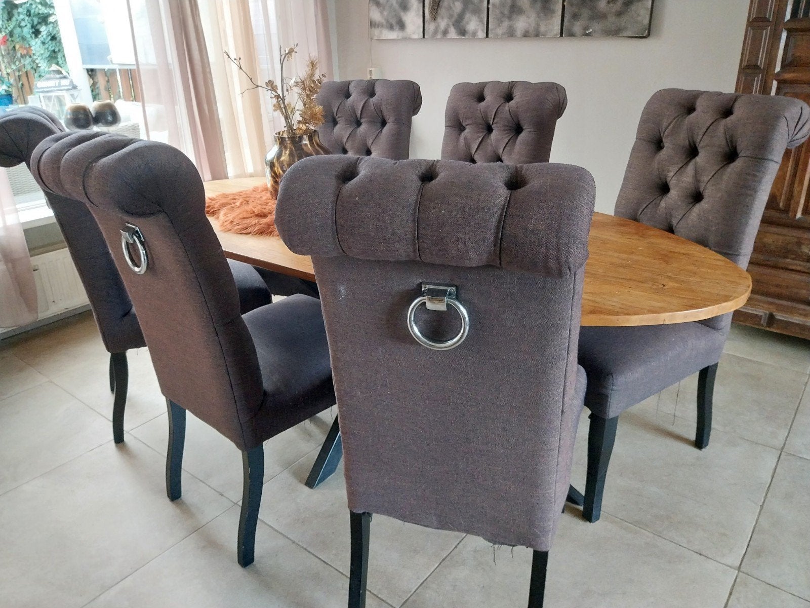 6x Eethoek stoelen, Ophalen of Verzenden, Gebruikt, 4 tot 6 stoelen