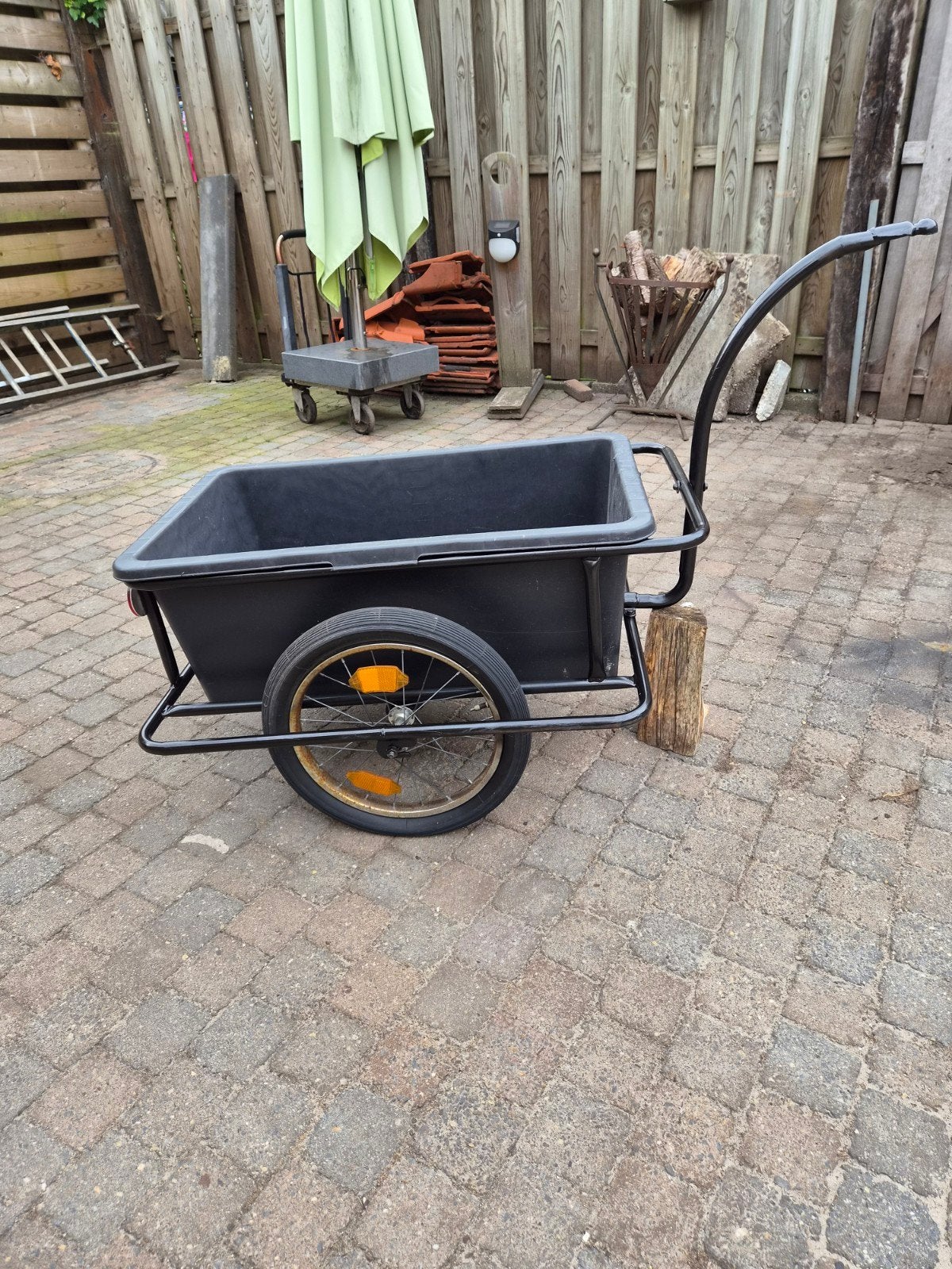 Fietsaanhanger met bak - Ideaal voor bagage of visspullen, Ophalen, Gebruikt, Onbekend, Bagagekar