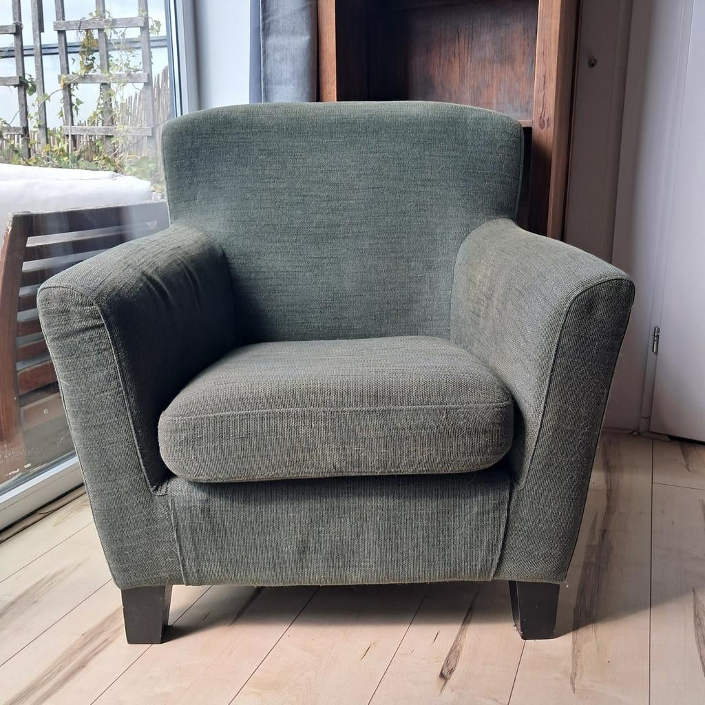 Groene fauteuil, Ophalen, 75 tot 100 cm, 50 tot 75 cm