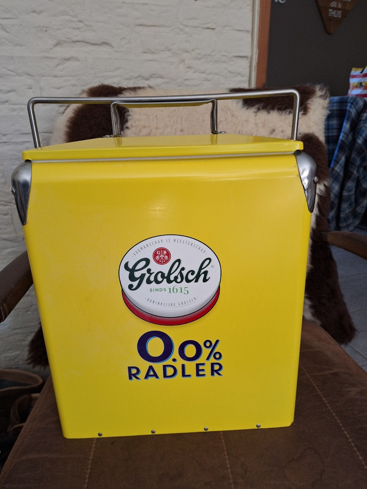 Zgan koelbox grolsch geel, Ophalen, Zo goed als nieuw, Koelbox, Koelelement