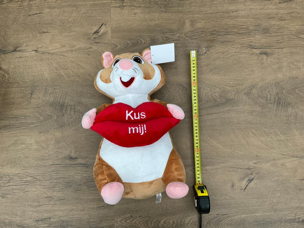 2 nieuwe grote Valentijn hamsters Kus mij hamsters 40cm, Albert Heijn, Ophalen
