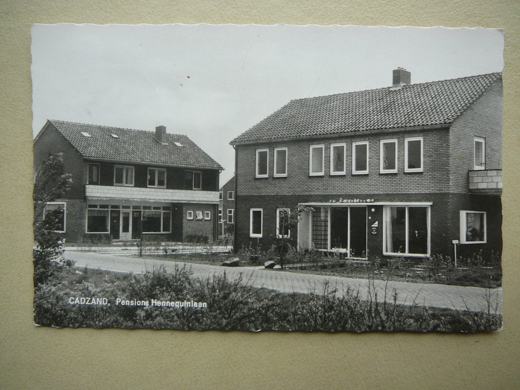Cadzand. Pensions Hennequinlaan., Ophalen of Verzenden, 1940 tot 1960, Gelopen, Zeeland