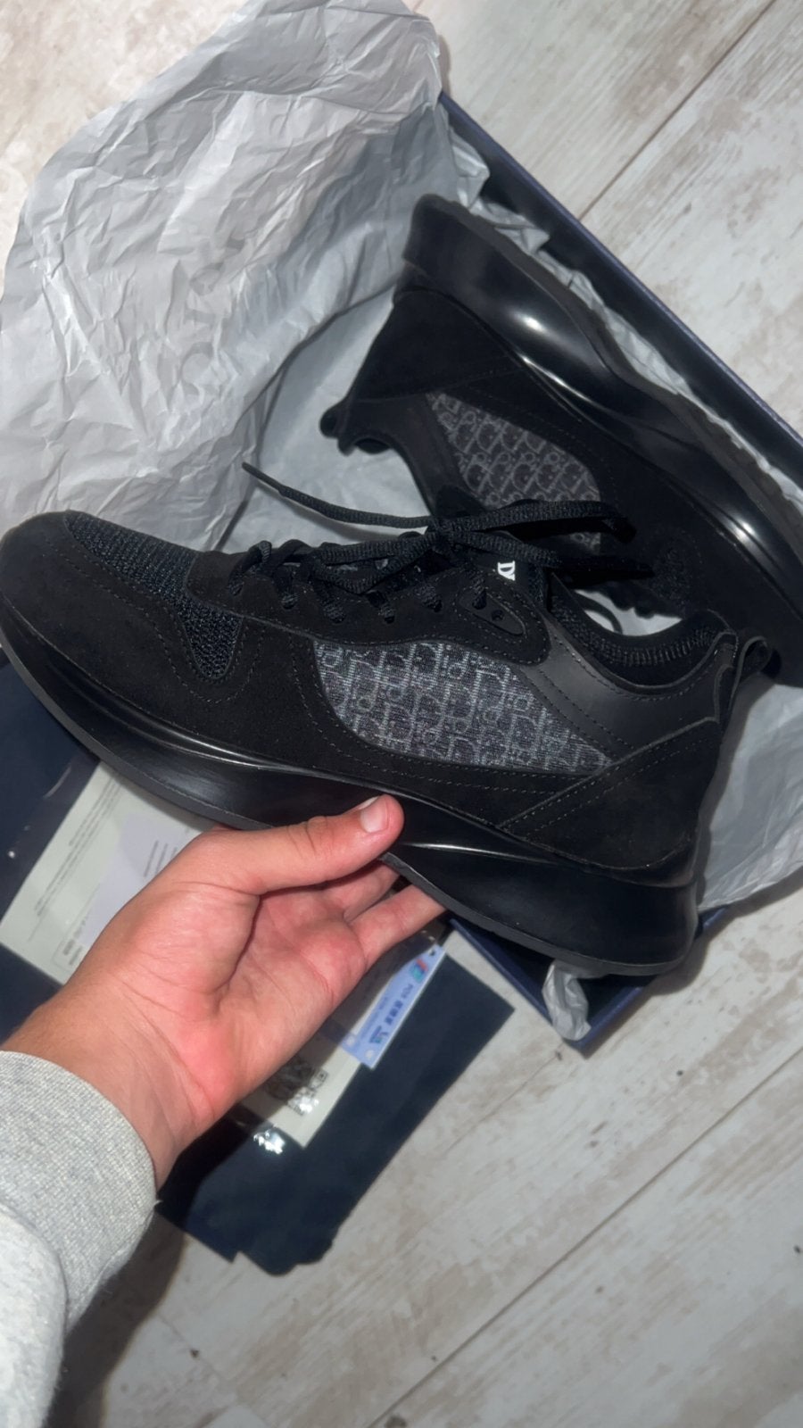 Zwarte Dior sneakers - Maat 42 - Zo goed als nieuw, Kleding | Heren, Schoenen, Ophalen of Verzenden, Zo goed als nieuw, Zwart