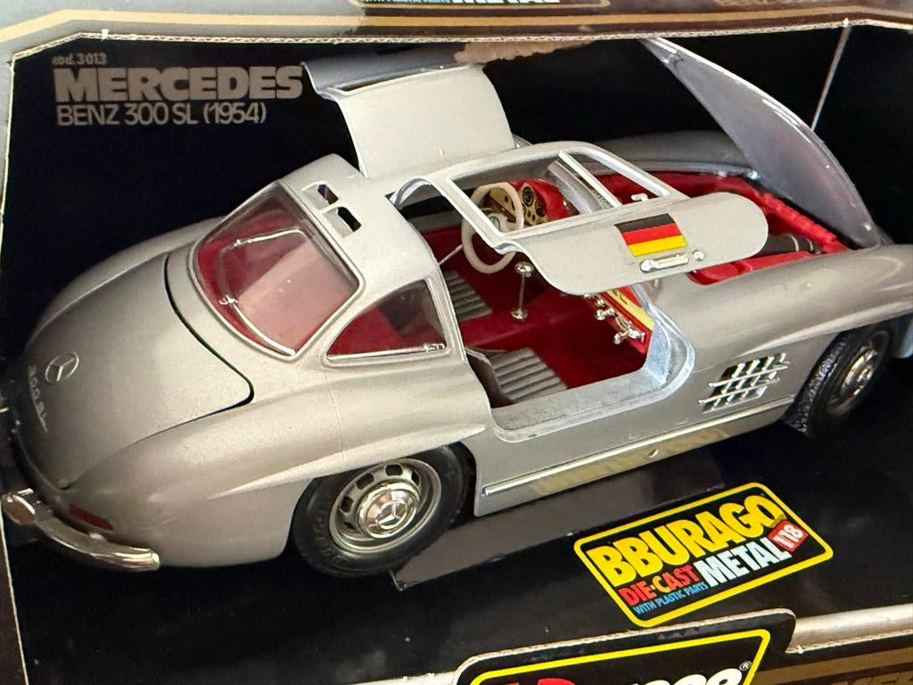 Burago Mercedes Benz 300SL 1954 - Nieuw in doos, Ophalen of Verzenden, Nieuw, Auto, Bburago