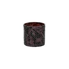 Pomax Windlicht Aubergine - Ø 10 cm x H 10 cm, Huis en Inrichting, Woonaccessoires | Kandelaars en Kaarsen, Overige materialen