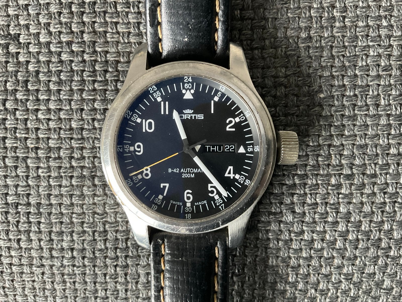 Fortis B-42 Pilot Professional Day / Date, Overige merken, Staal, Polshorloge, Ophalen of Verzenden