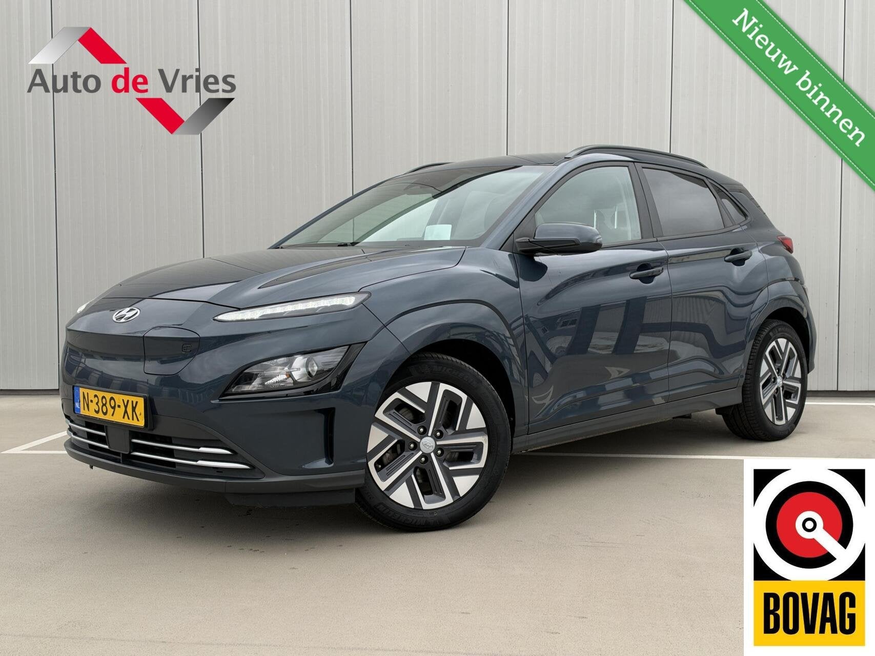 Hyundai Kona EV Fashion 64 kWh|NL-Auto|Nieuw Model, Stof, Gebruikt, Zwart, Met garantie (alle)