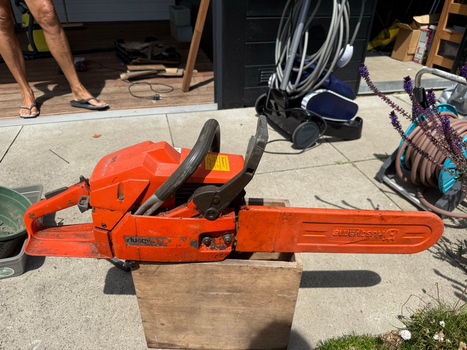 Husqvarna 61 Kettingzaag - Krachtige en Betrouwbaar, Ophalen, Gebruikt, 70 mm of meer, Kettingzaag