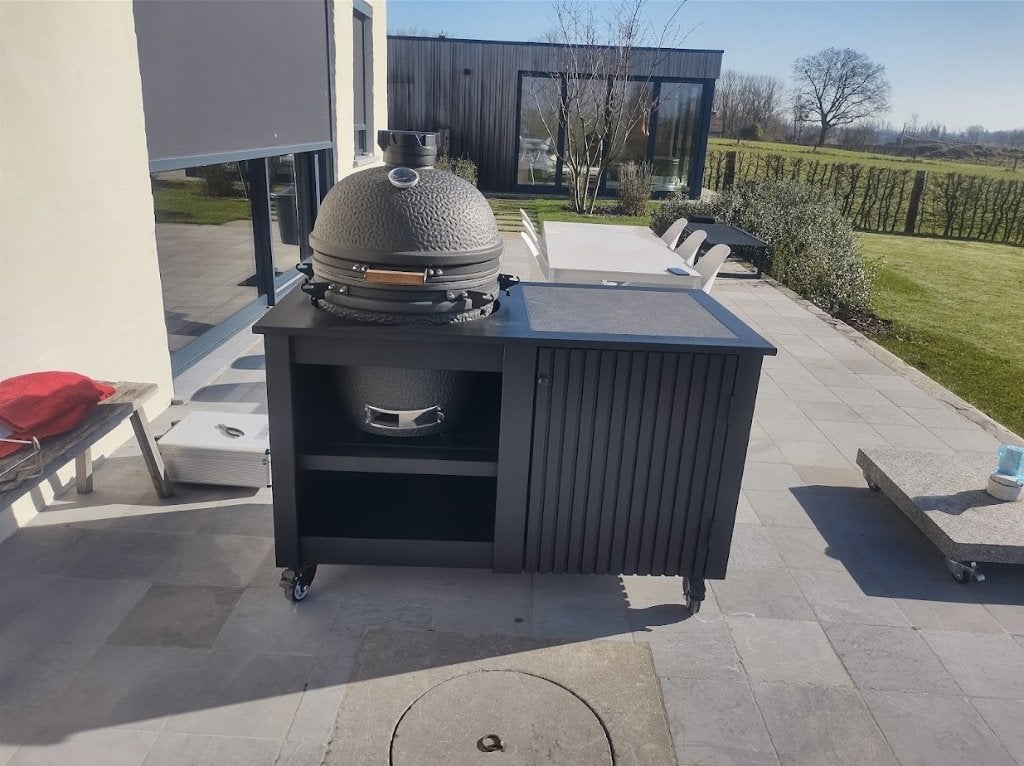 buitenkeuken voor de kamado, Tuin en Terras, Houtskoolbarbecues, Ophalen of Verzenden, Nieuw, Houtslagers