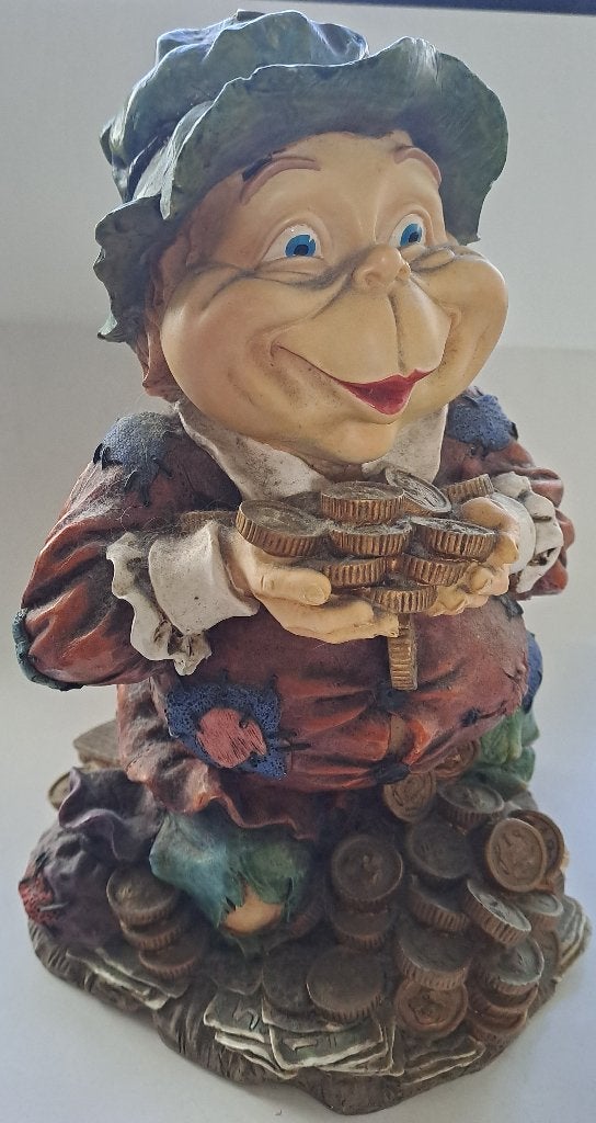 LAAF - spaarpot - vrouw met munten, Ophalen of Verzenden, Nieuw, Beeldje of Poppetje