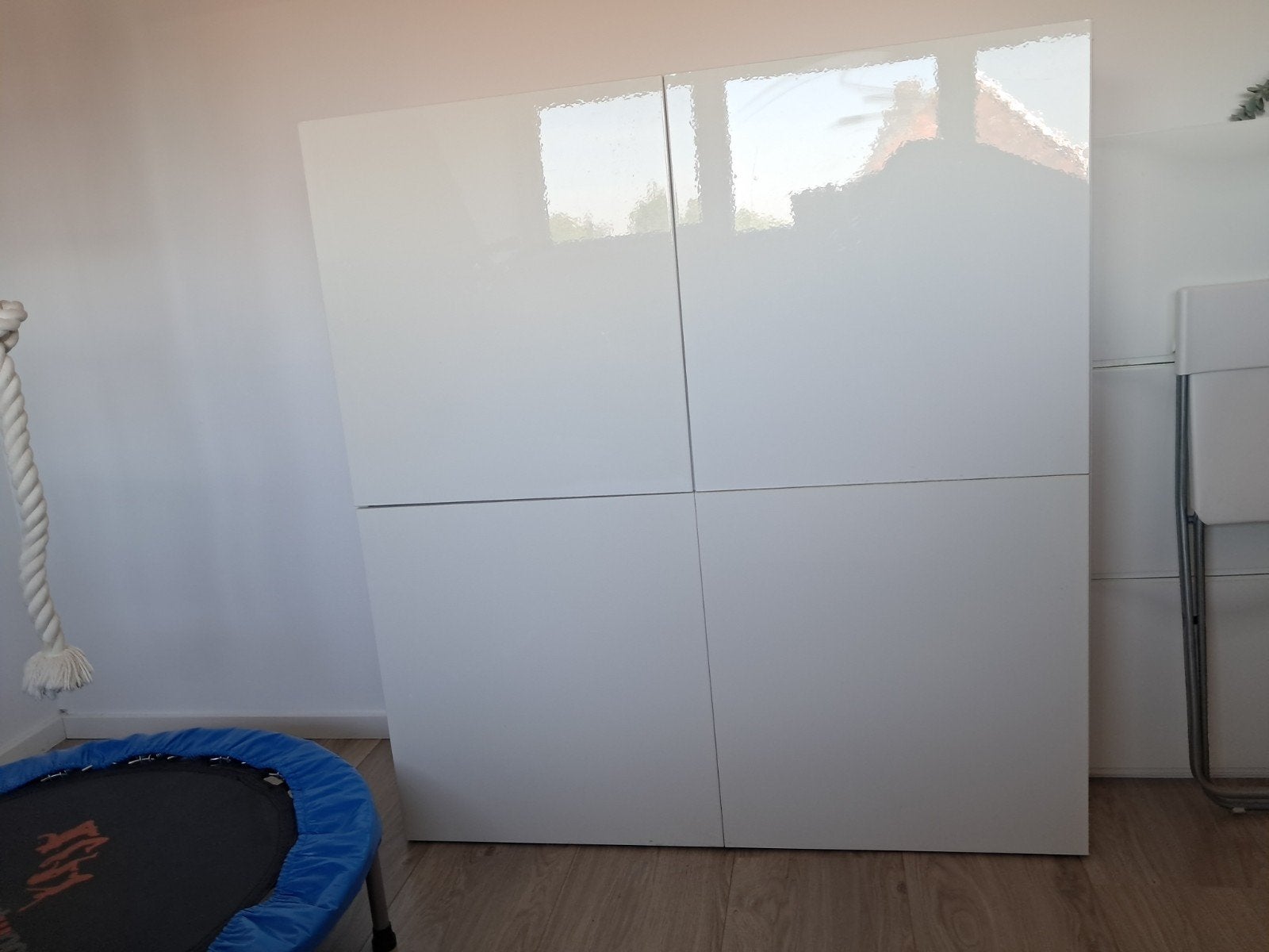 IKEA Bestå Tofta kast met deuren en planken, wit hoogglans, Ophalen, Overige materialen, 100 tot 150 cm, 100 tot 150 cm