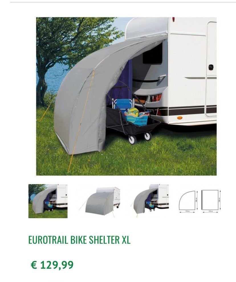 Eurotrail Bike Shelter XL - Fietsenstalling Camper/Caravan, Caravans en Kamperen, Ophalen of Verzenden, Nieuw