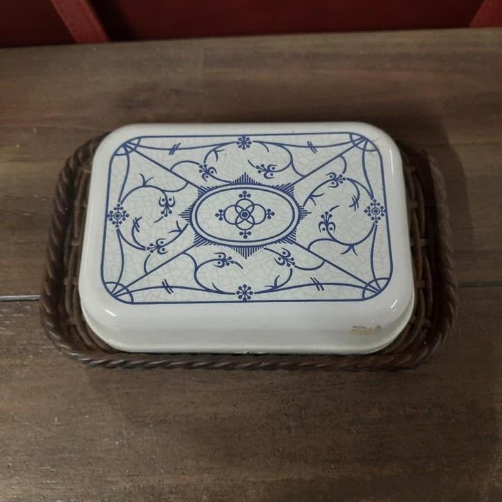Vintage Emsa Jäger Saks blauw botervloot, Huis en Inrichting, Keuken | Servies, Ophalen of Verzenden