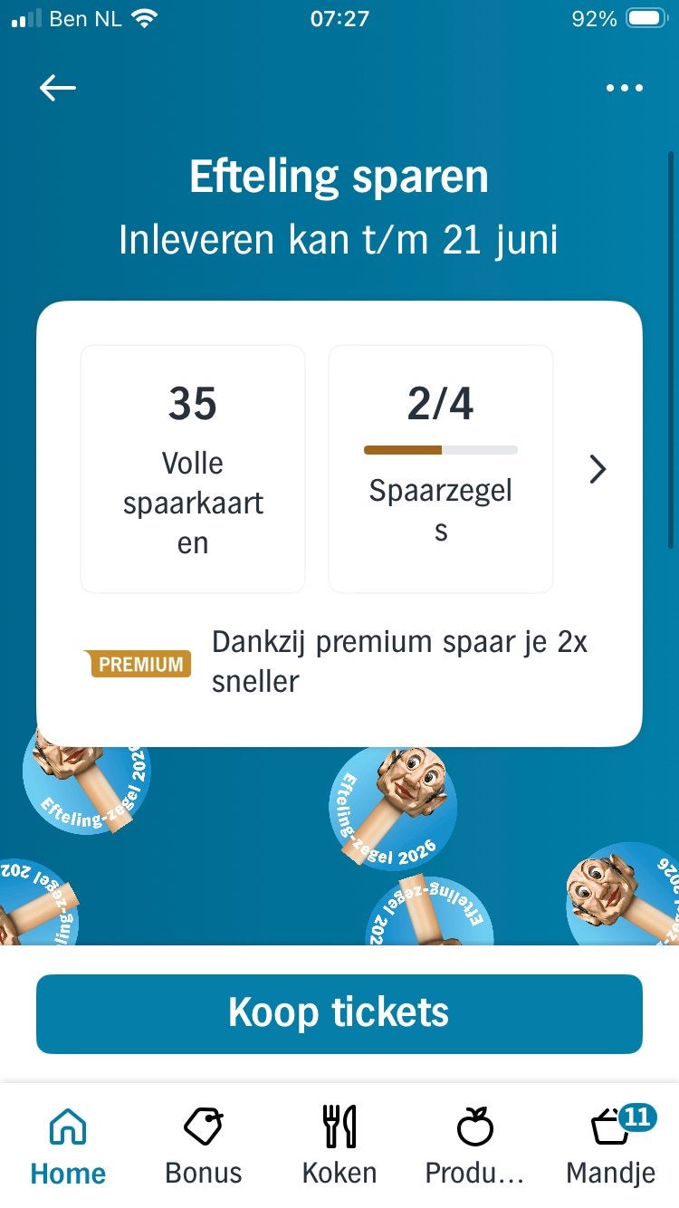 Efteling spaarkaarten gratis, Drie personen of meer, Kortingsbon, Pretpark