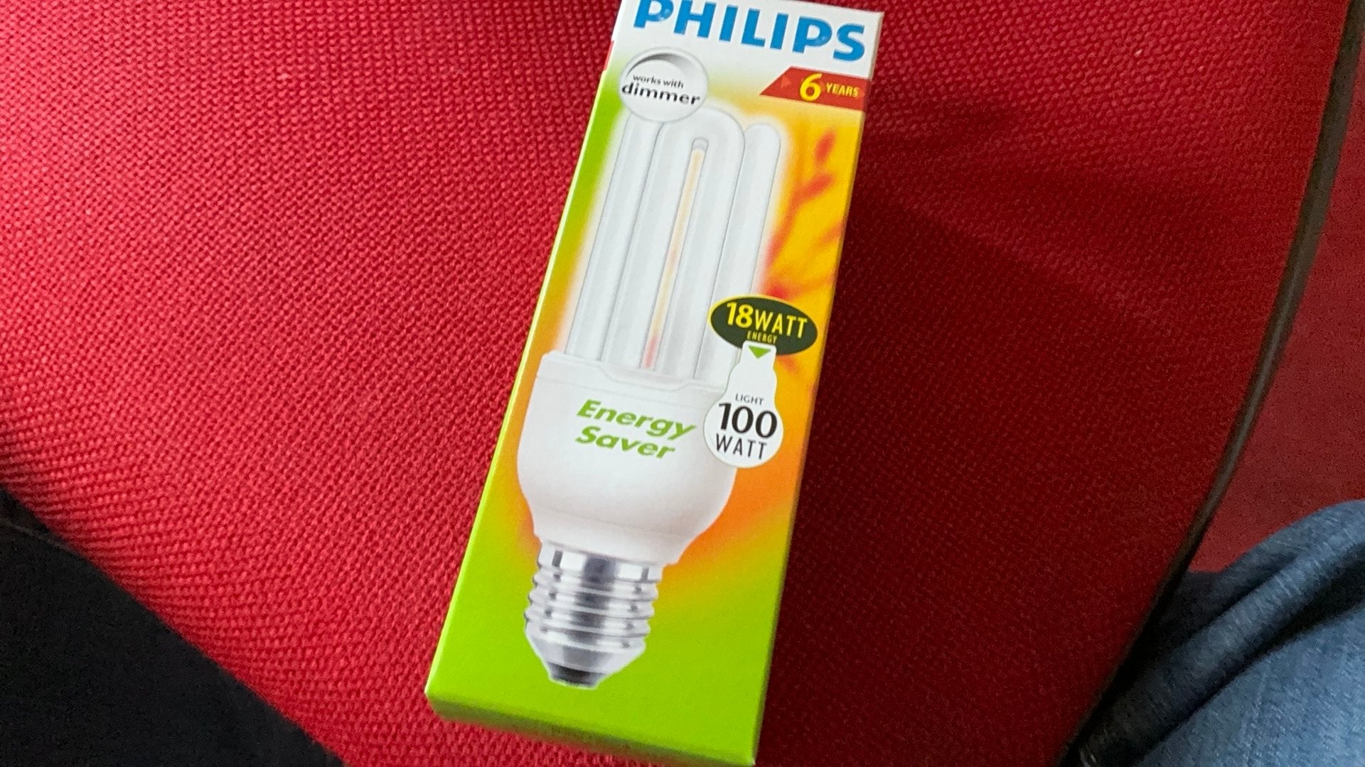 Philips Energy Saver 18w equivalent 100 w E27 dimbaar, Philips, Nieuw, Spaarlamp, 10 tot 30 watt