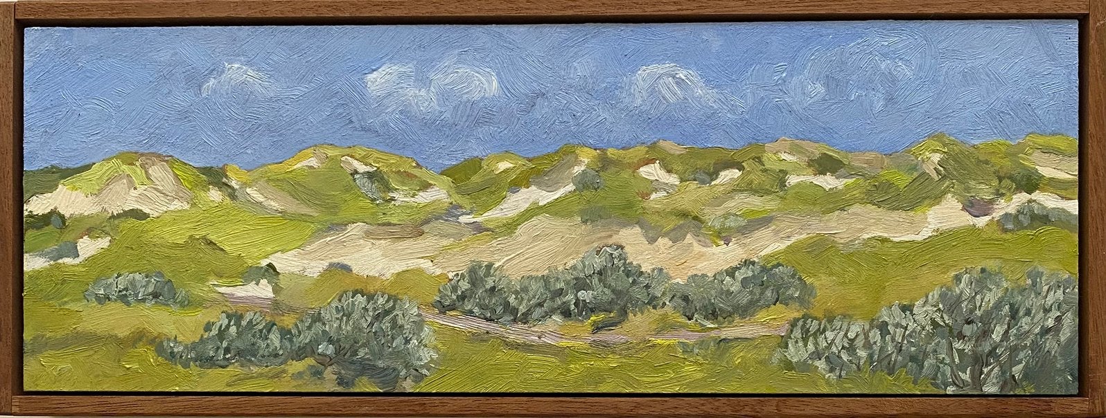Olieverf / paneel. Duinlandscap, Ophalen of Verzenden