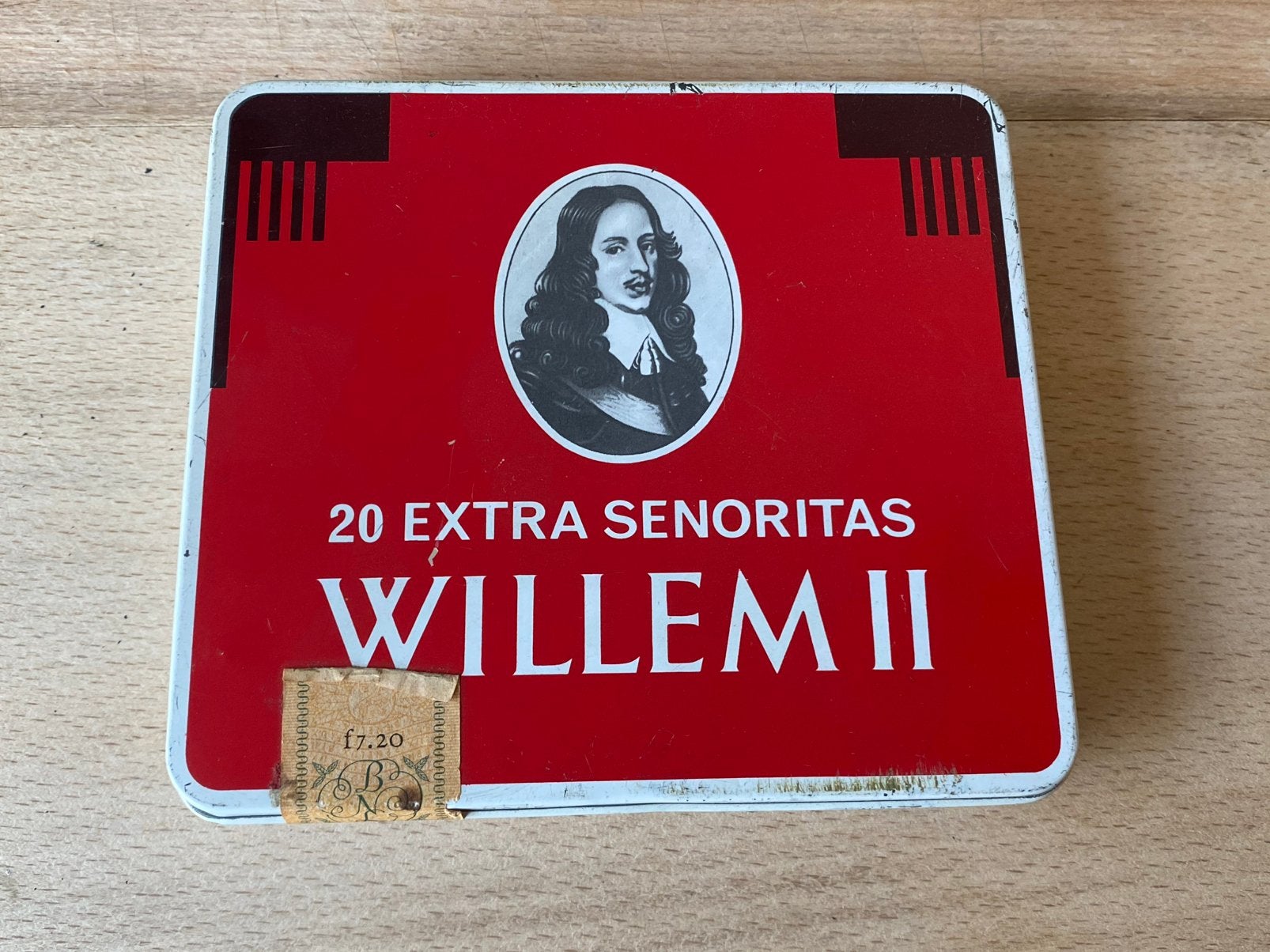 Vintage sigarenblik Willem II Senoritas - Verzameling, Ophalen of Verzenden, Gebruikt, Overige, Overige merken