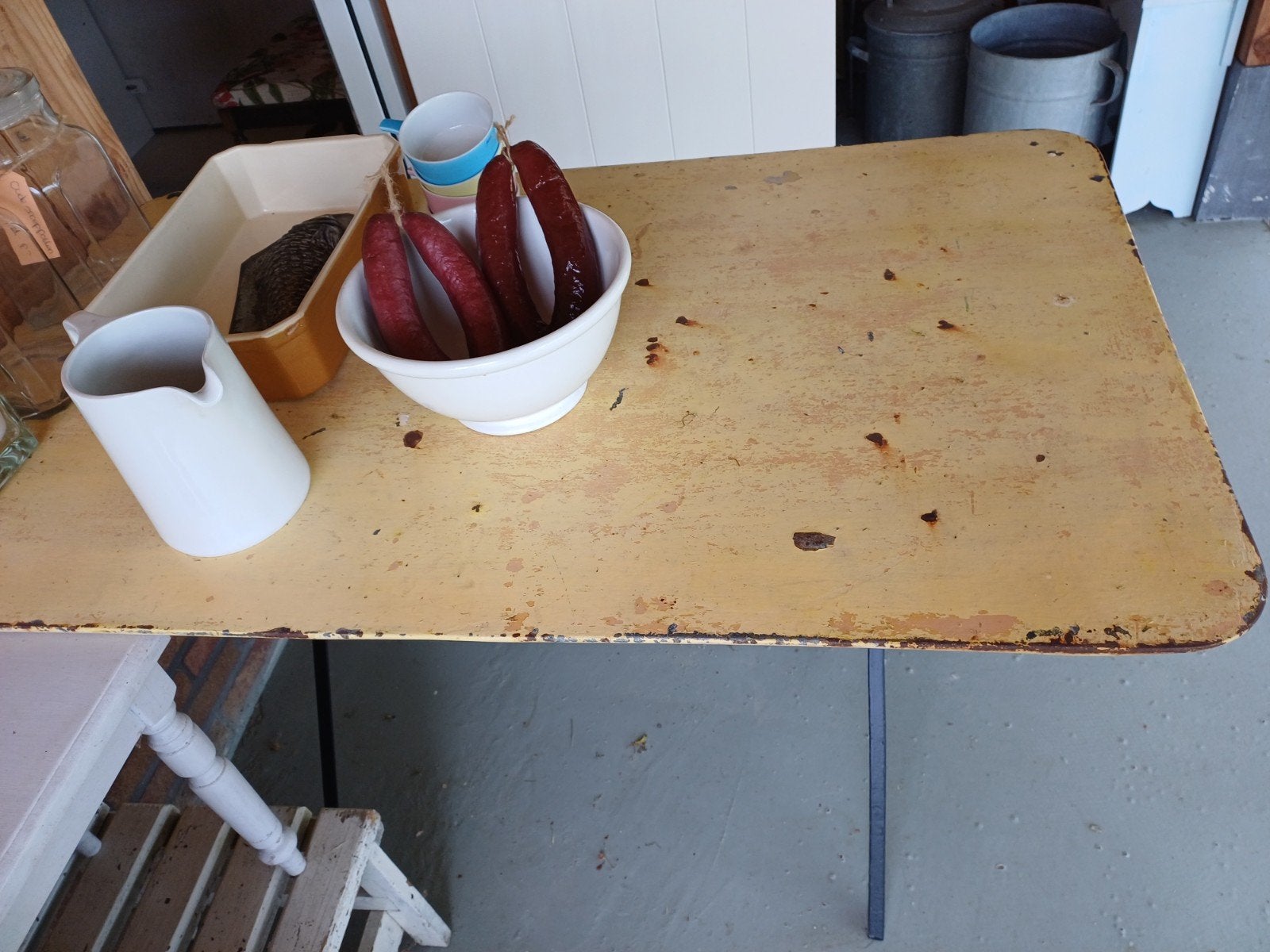 Stoere Brocante Tuin Tafel (inklapbaar), Ophalen
