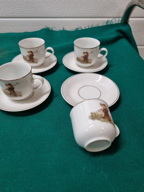 theekopjes en schotels schapen meisje, Ophalen of Verzenden, 'T Olde Gre-j, Info@toldegrej.nl, Endepoelstraat 20f Didam