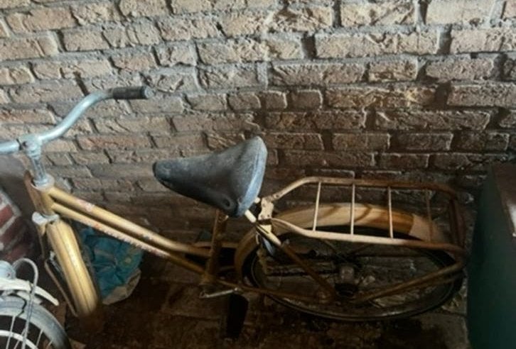 Gazelle gouden kinderfiets piet pelle, Ophalen