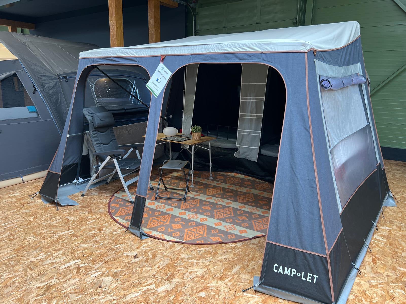 Camplet-North vouwwagen te koop, Caravans en Kamperen, Vouwwagens, Camp-Let, tot en met 4, Antraciet, Aanwezig, Ophalen