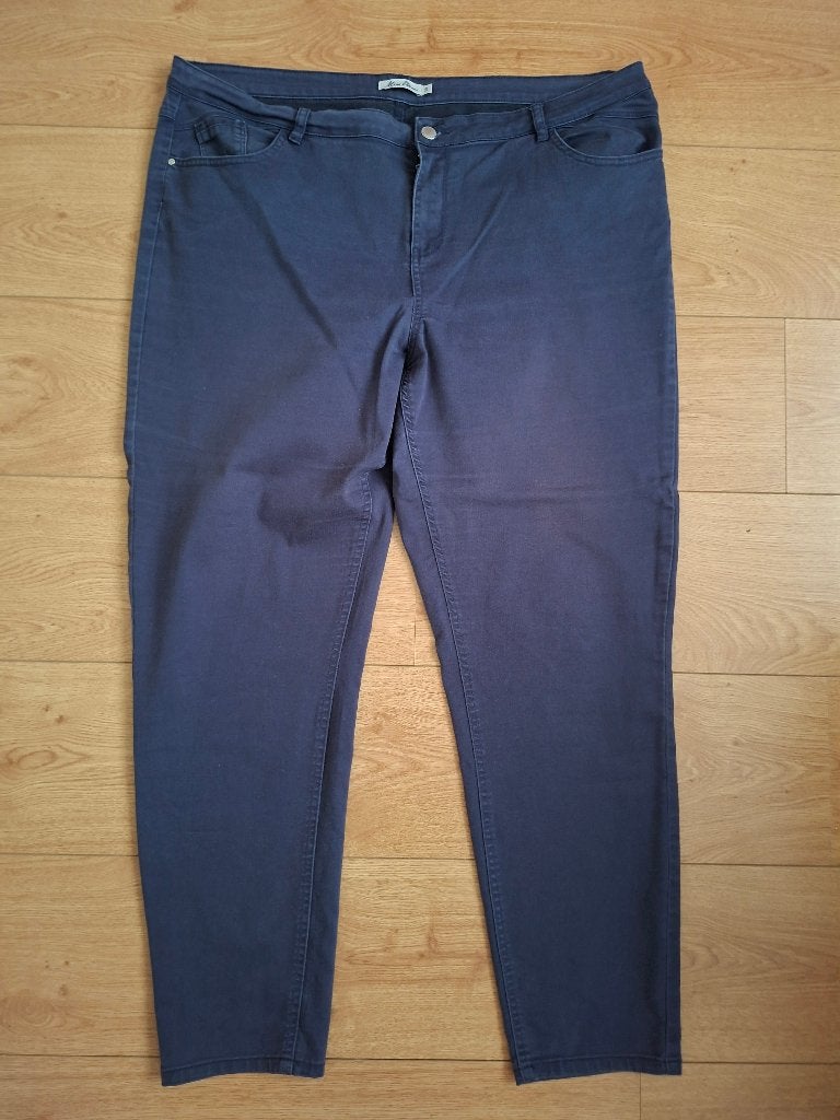 Blauwe broek, Miss Etam, maat 50, Blauw, Ophalen of Verzenden, Miss Etam, Gedragen