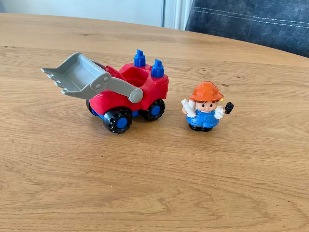 Little People : Graafmachine met werkman, Kinderen en Baby's, Ophalen, Gebruikt, Speelset