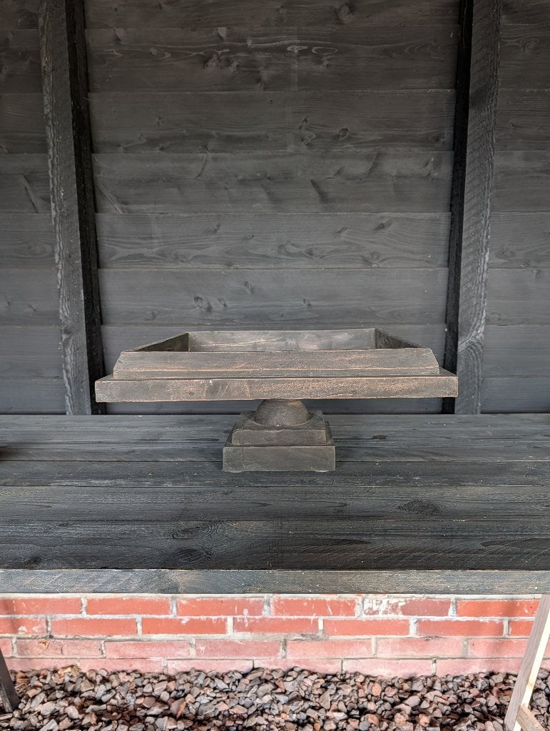 Houten plateau op voet, Ophalen, Zo goed als nieuw