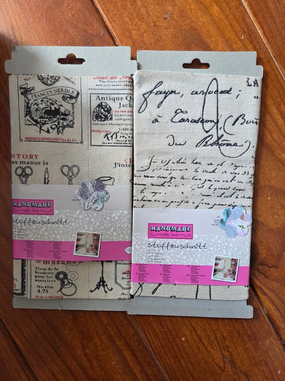 Stofpakket 45x50cm - Handmade with Love, Meerkleurig, Nieuw, Ophalen of Verzenden, 30 tot 120 cm