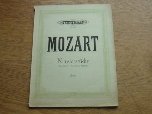 MOZART KLAVIERSTÜCKE - VOOR PIANO, Muziek en Instrumenten, Gebruikt, Klassiek, Ophalen of Verzenden, Artiest of Componist