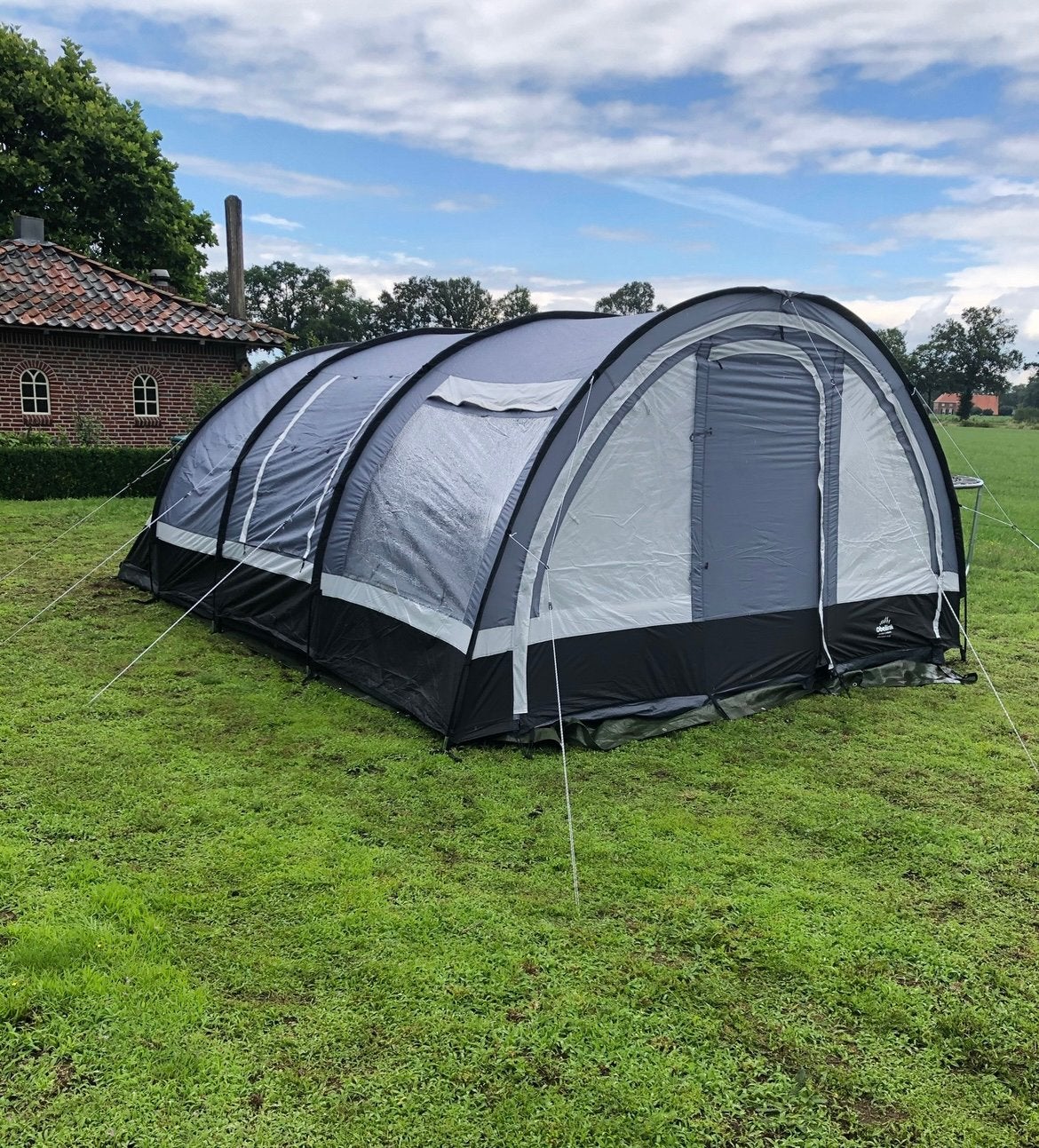 Obelink Lugano 6 plus tent + extra luifel, Caravans en Kamperen, Tenten, Zo goed als nieuw, Ophalen