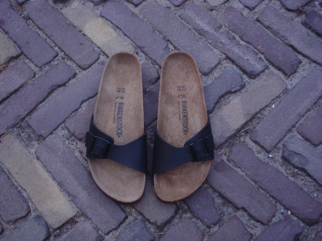 BIRKENSTOCK MADRID ZWART 40 NIEUW GRATIS VERZENDING PER POST, Slippers, Verzenden, Zwart, Nieuw