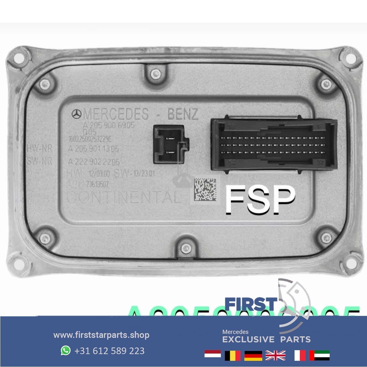 A2059006905 LED Koplamp module W205 S205 Mercedes C Klasse O, Gebruikt, -, Ophalen of Verzenden, -