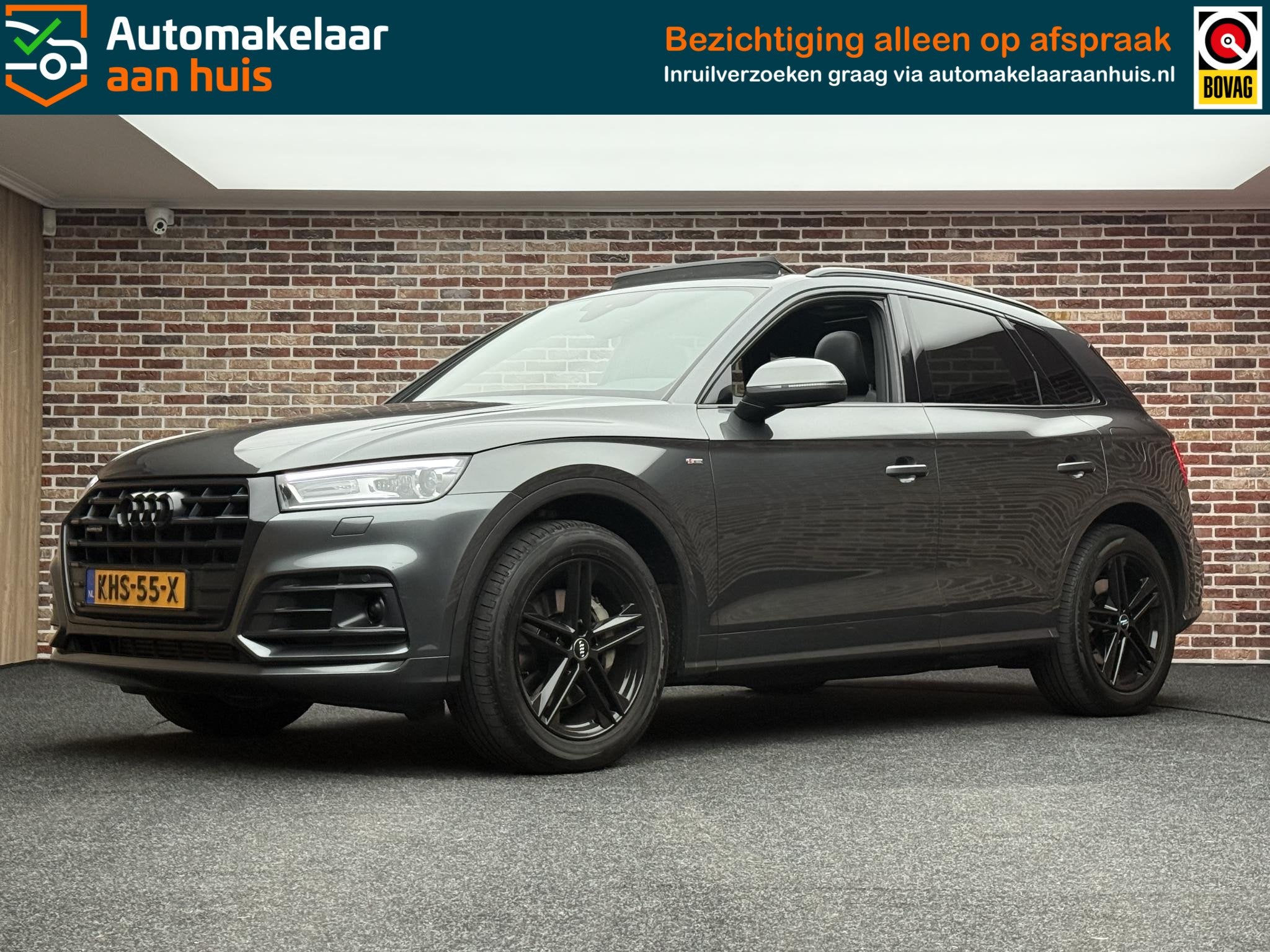 Audi Q5 50TFSI e quattro S line Pano | ACC | Luchtv. | Trekh, Automaat, Automatische klimaatregeling, 4 cilinders, Leder en Stof