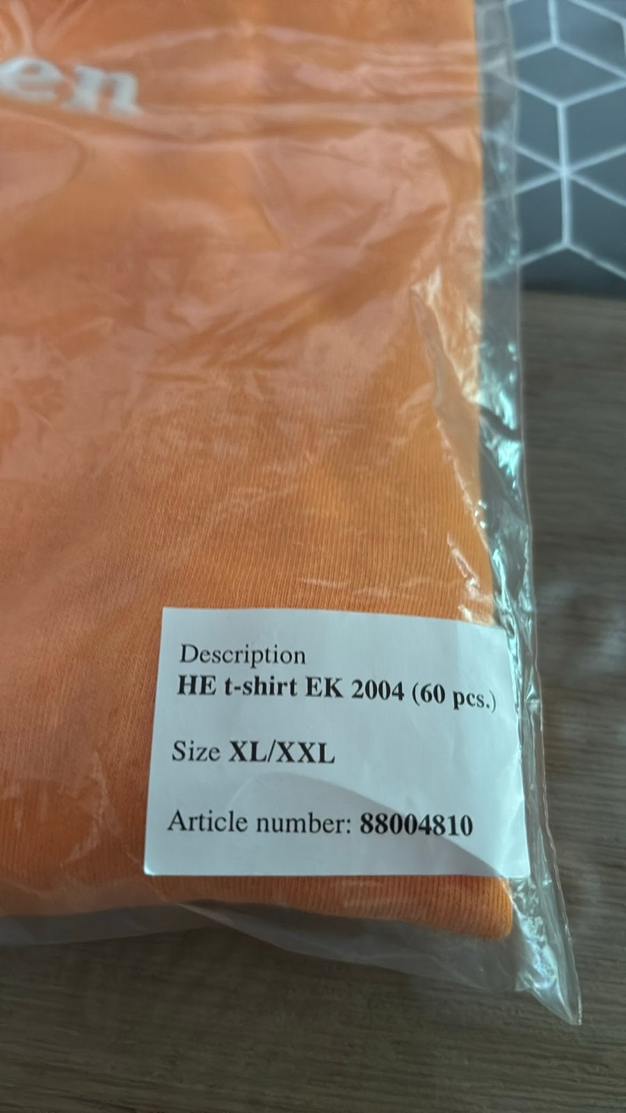 Heineken EK 2004 T-shirt Oranje XL/XXL Nieuw, Ophalen of Verzenden, Nieuw, Maat 56/58 (XL), Oranje