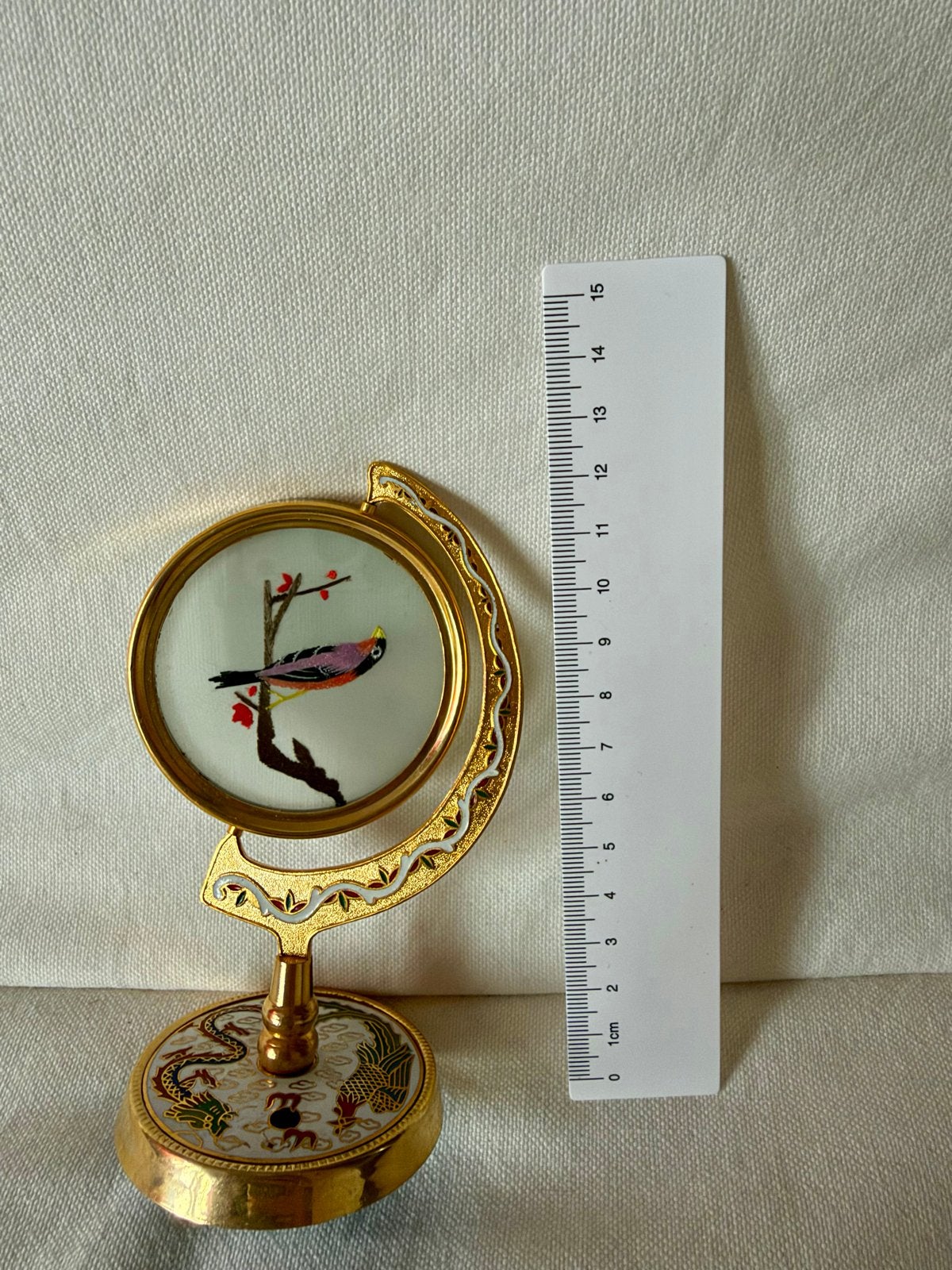 Chinees draaibaar tafelobject met zijdeborduurwerk, Antiek en Kunst, Ophalen of Verzenden