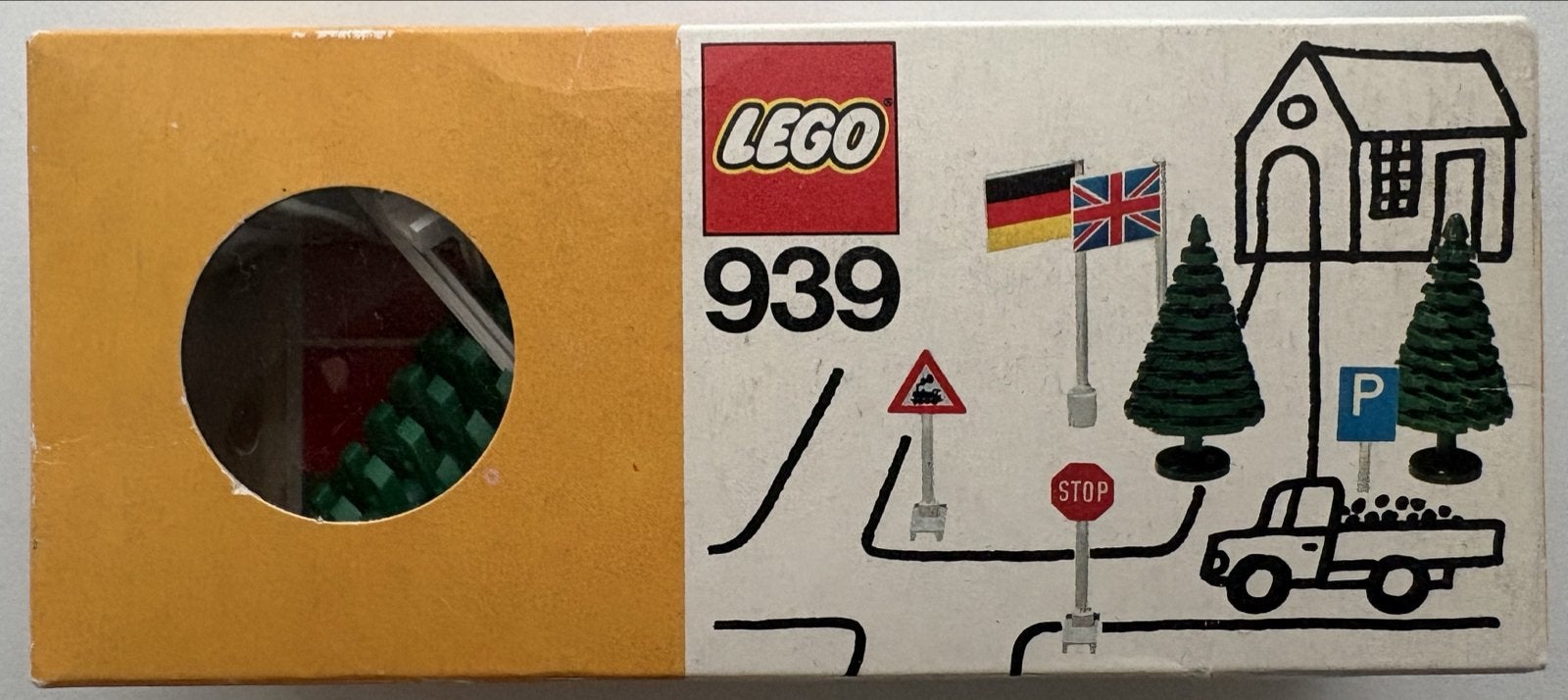 Vintage LEGO 939 Verkeersborden en Bomen Set (1973), Ophalen of Verzenden, Gebruikt