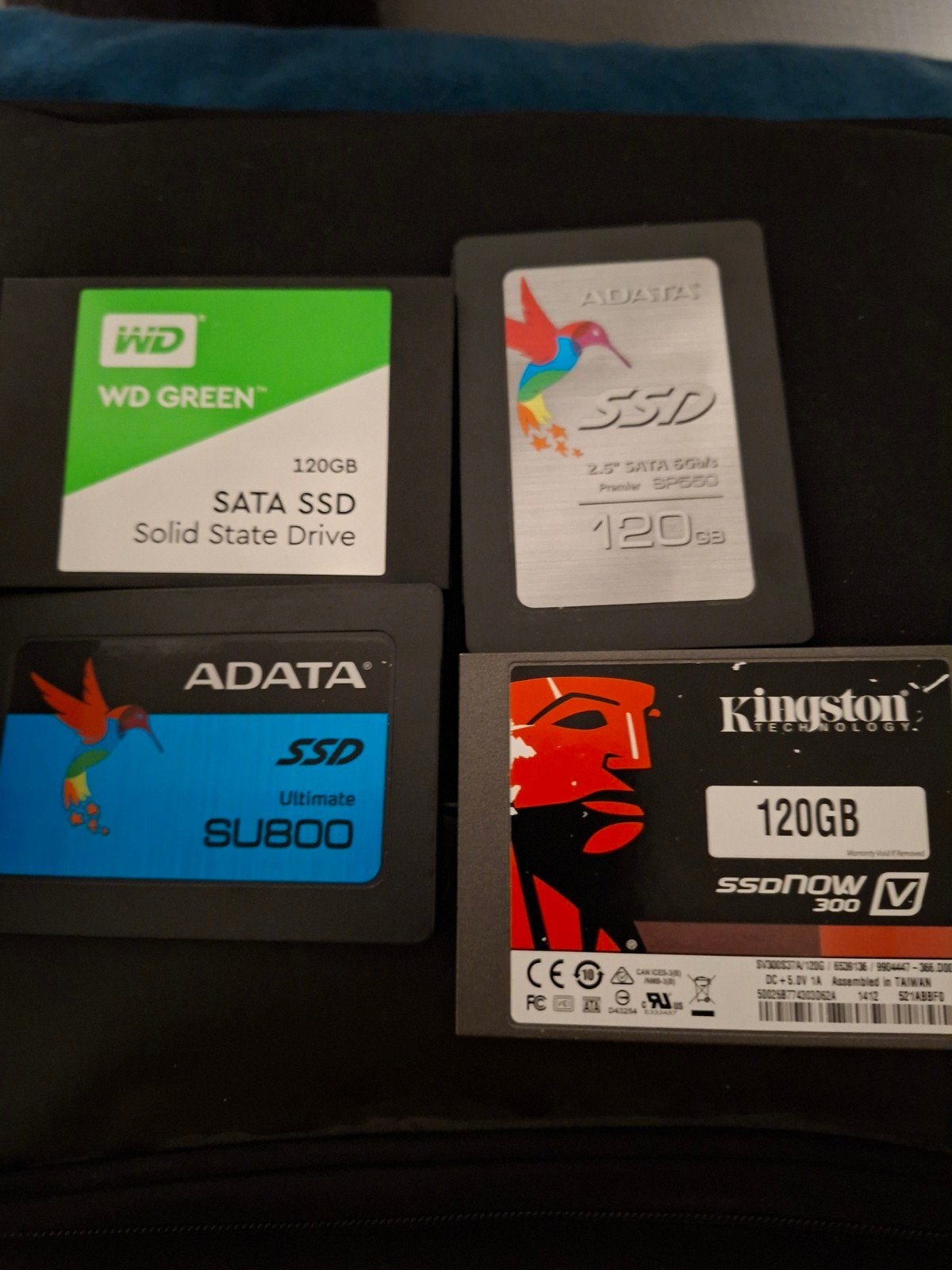 4x SSD SATA HDD (WD Green, Adata, Kingston) - 120GB & 24, Intern, Gebruikt, Ophalen of Verzenden, Laptop