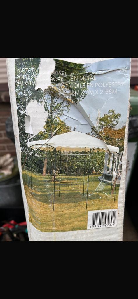 Partytent Carrousel 3x3m Polyester/Metaal, Partytent, Minder dan 4 meter, Zo goed als nieuw, 2 meter of meer