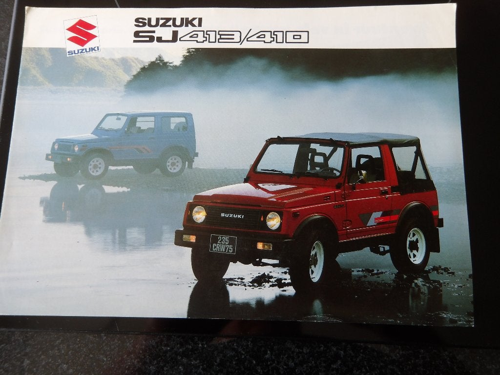 Folder Suzuki SJ413 410, Verzenden, Zo goed als nieuw, Overige merken