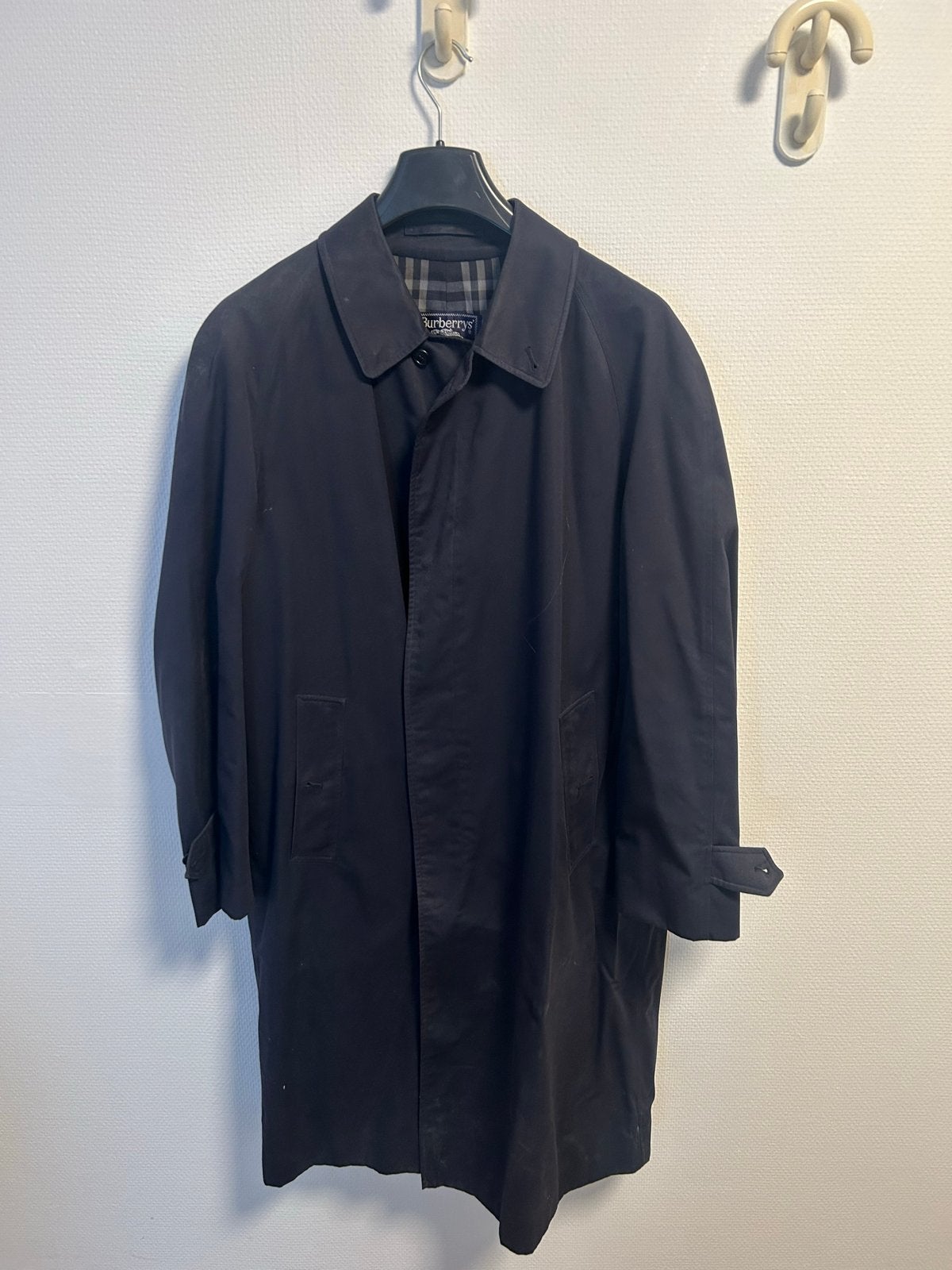 Vintage Burberry Trenchcoat Maat 48 - Tijdloze Klassieker, Ophalen of Verzenden, Gedragen, Maat 48/50 (M), Zwart
